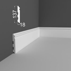 DeARTIO P8.137.18 Плинтус напольный МДФ под покраску 18x137x2070