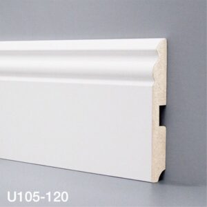 DeARTIO U105-120 Белый Плинтус напольный МДФ 16x120x2050