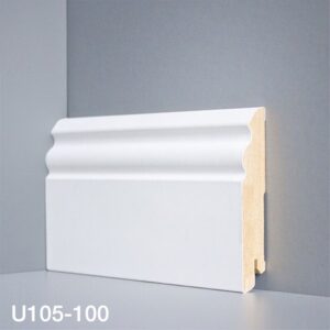 DeARTIO U105-100 Белый Плинтус напольный МДФ 16x100x2050
