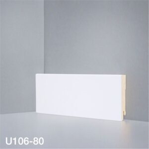 DeARTIO U106-80 Белый Плинтус напольный МДФ 16x80x2050