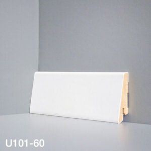 DeARTIO U101-60 Белый Плинтус напольный МДФ 16x60x2050