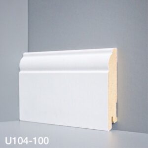 DeARTIO U104-100 Белый Плинтус напольный МДФ 16x100x2050