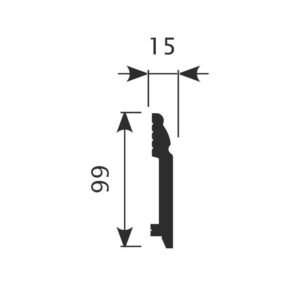 Cosca PX027 Плинтус напольный Экополимер 15x99x2000
